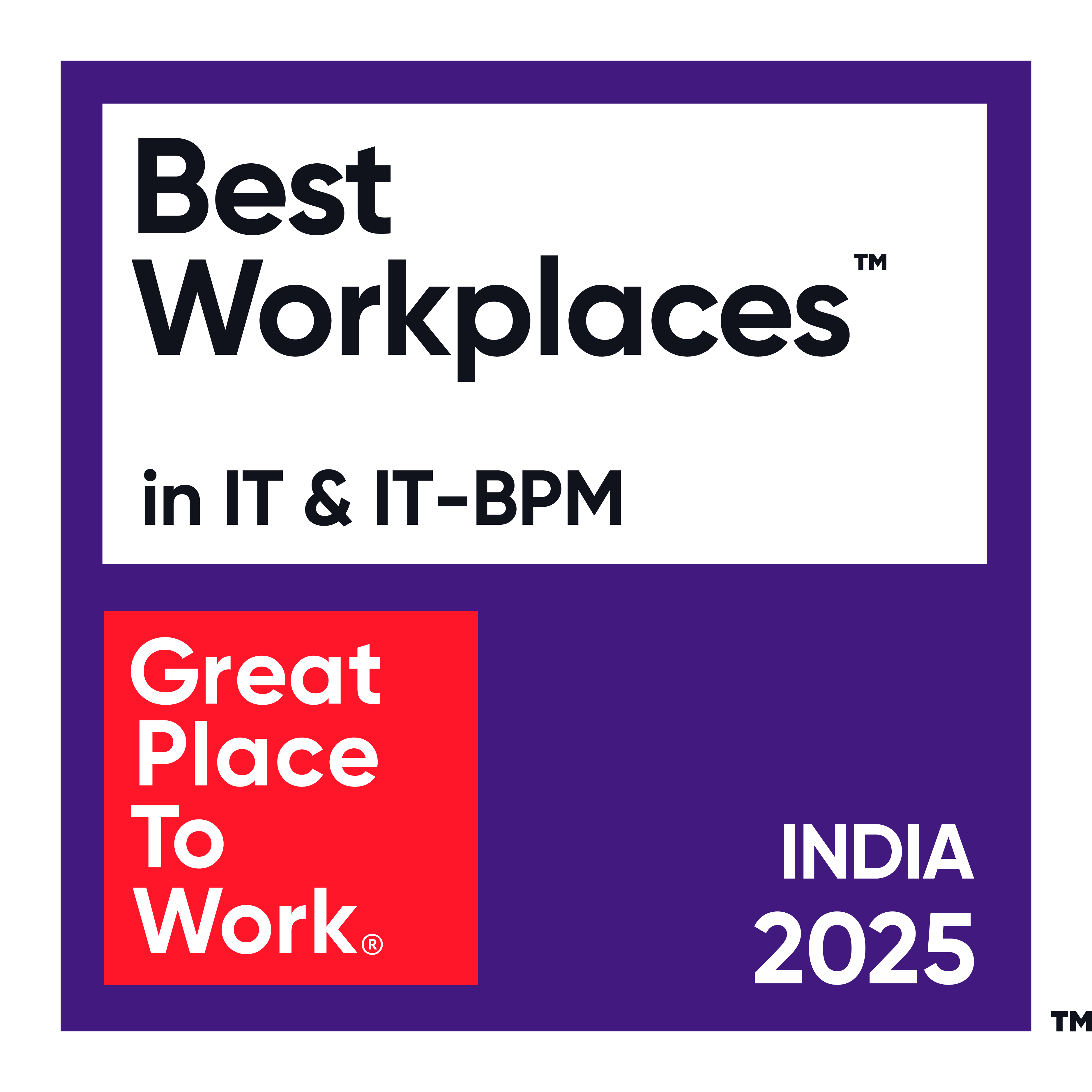 GPTW India's Best Workplaces in IT & IT-BPM 2025