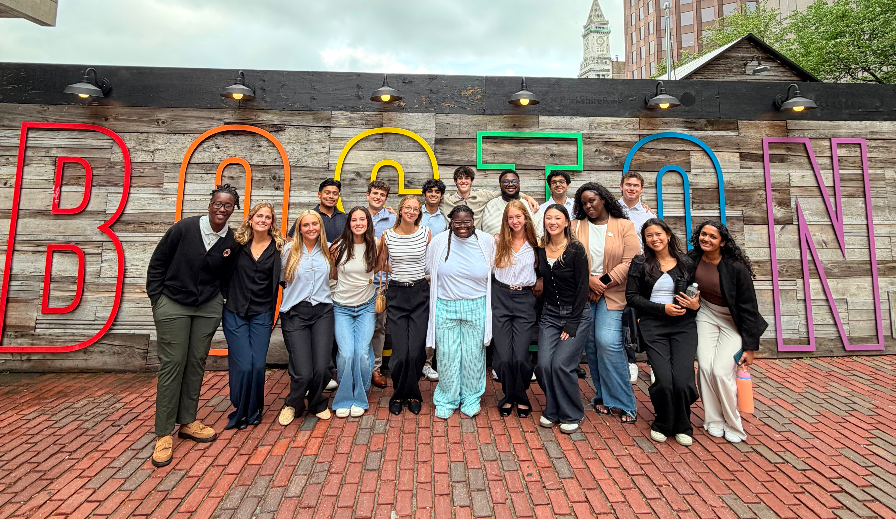 a group of people posing for a photo