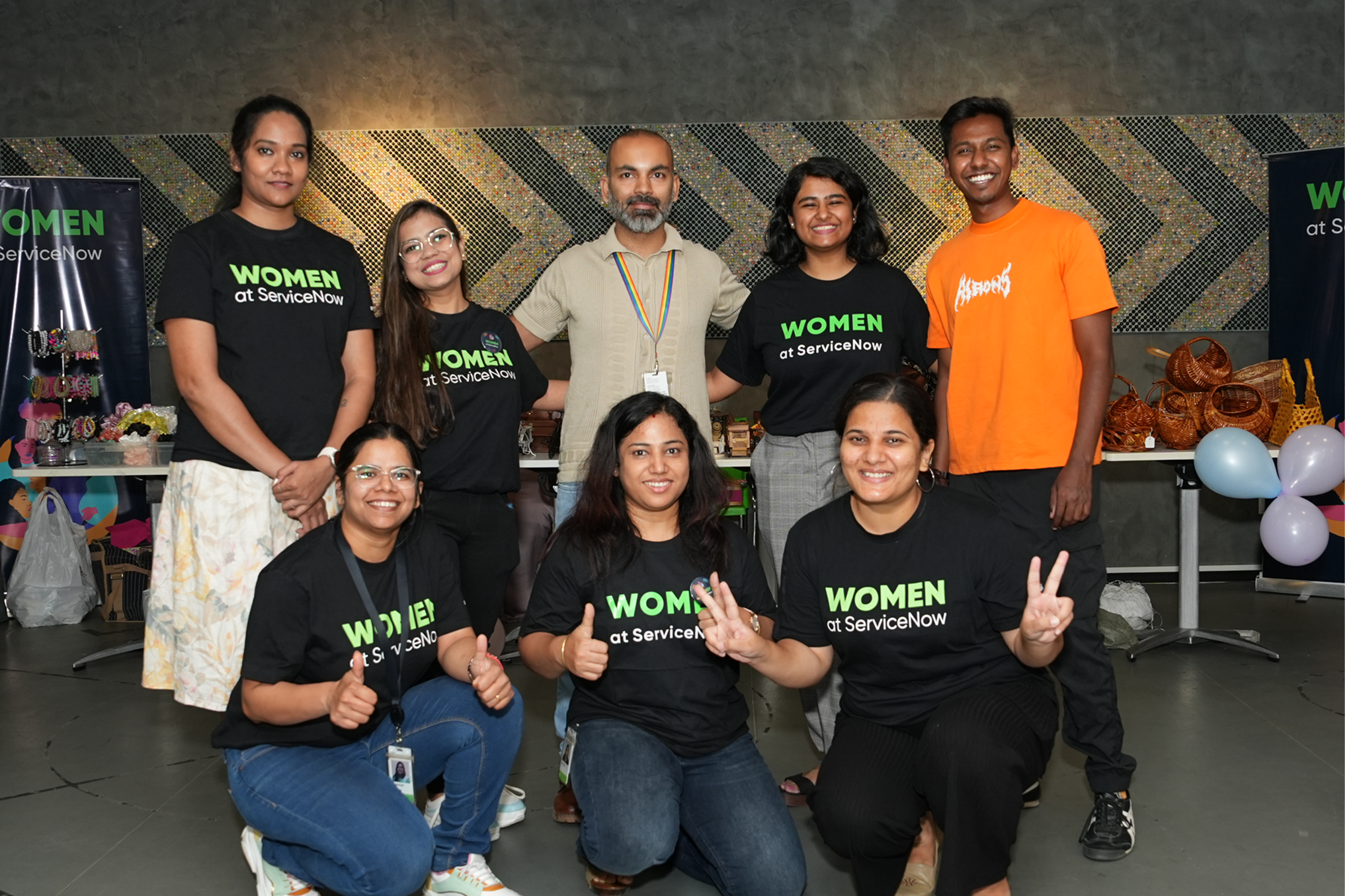 a group of people posing for a photo