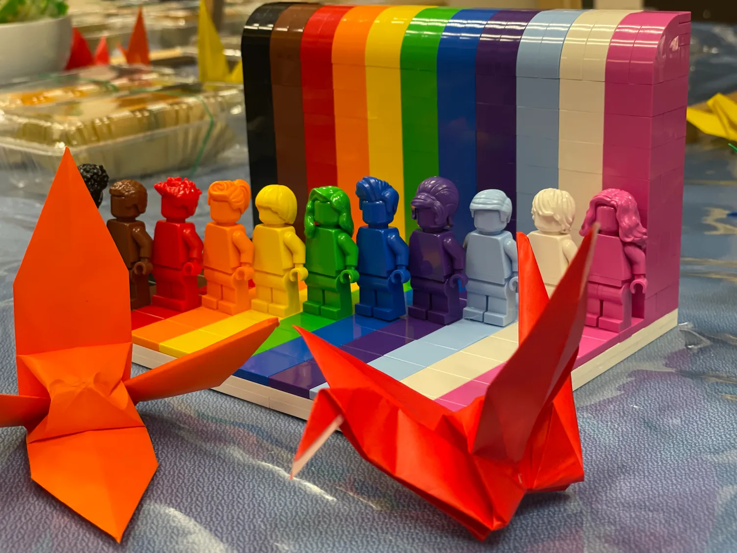 a group of colorful toy figures