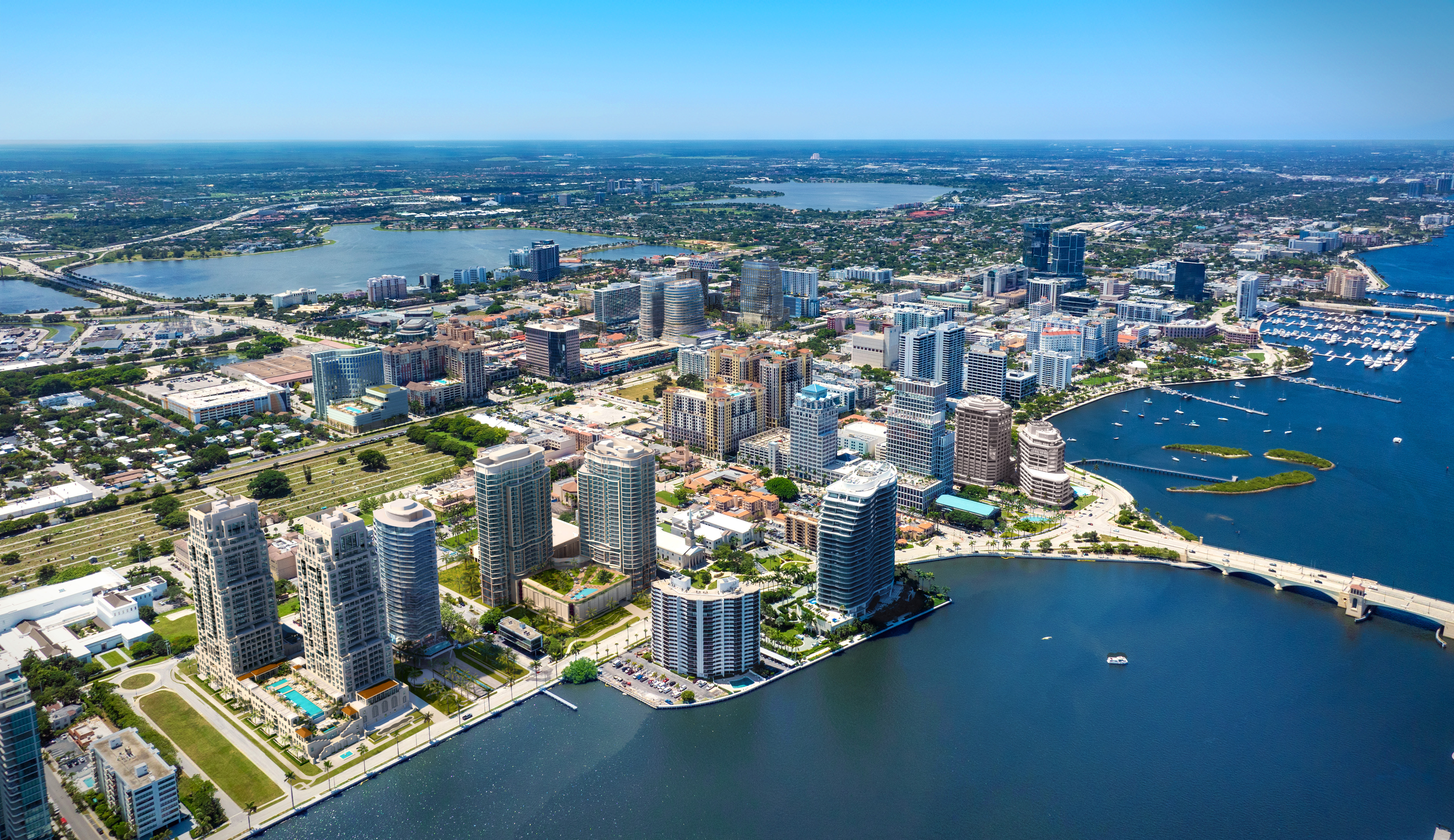 Aerial view of West Palm Beach