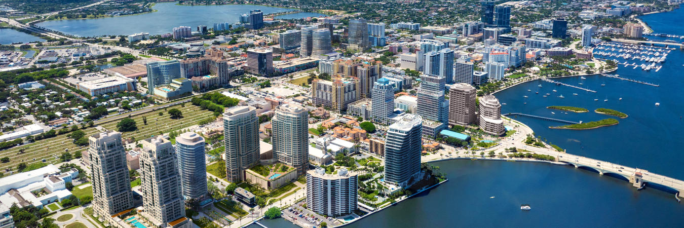 Aerial view of West Palm Beach
