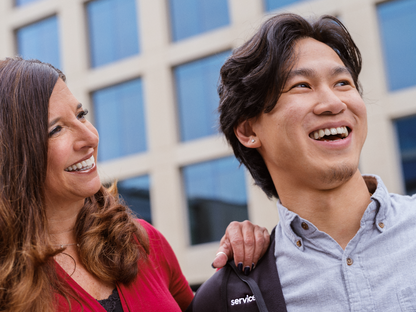 a person and person smiling