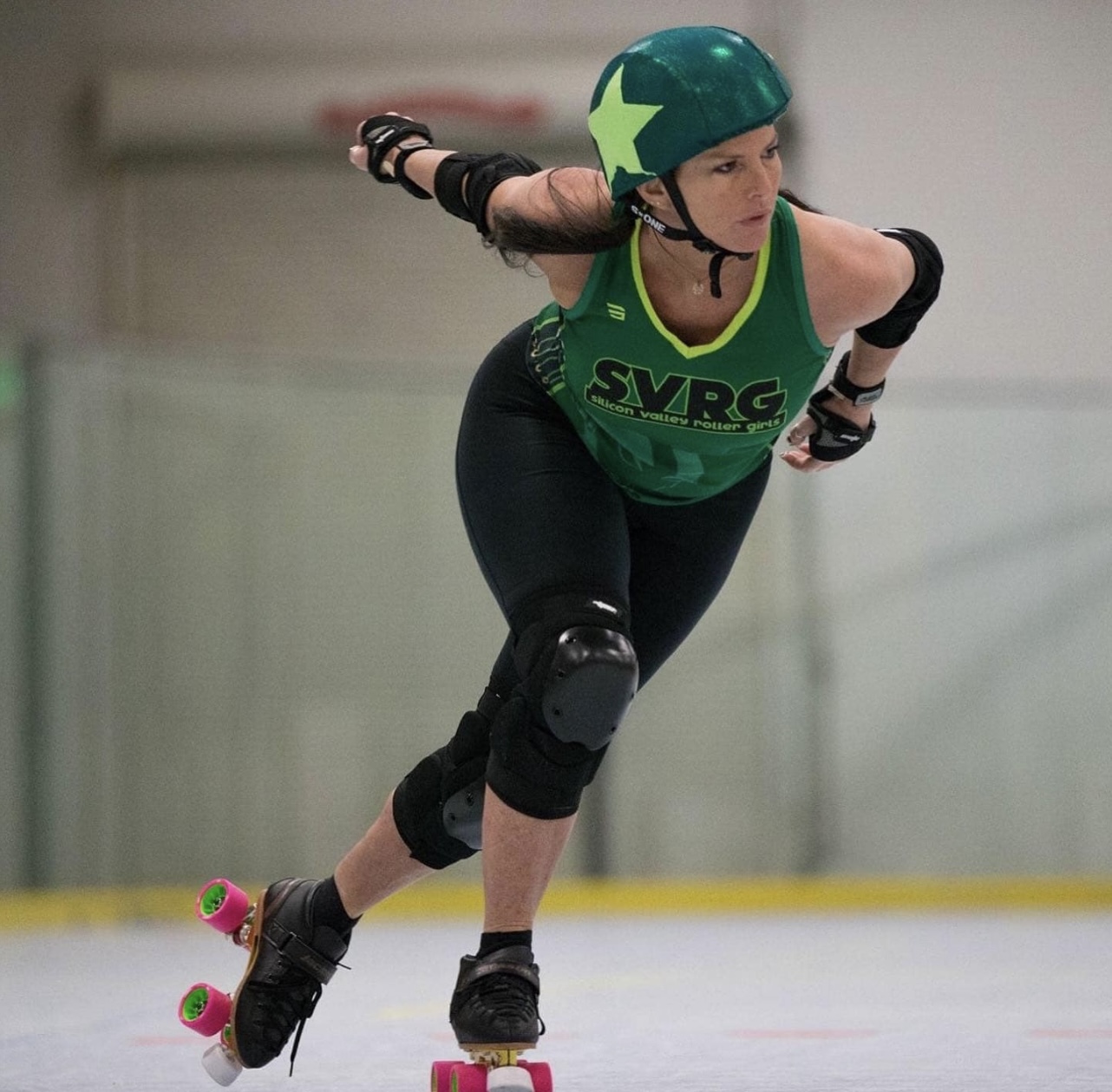 a person on roller skates