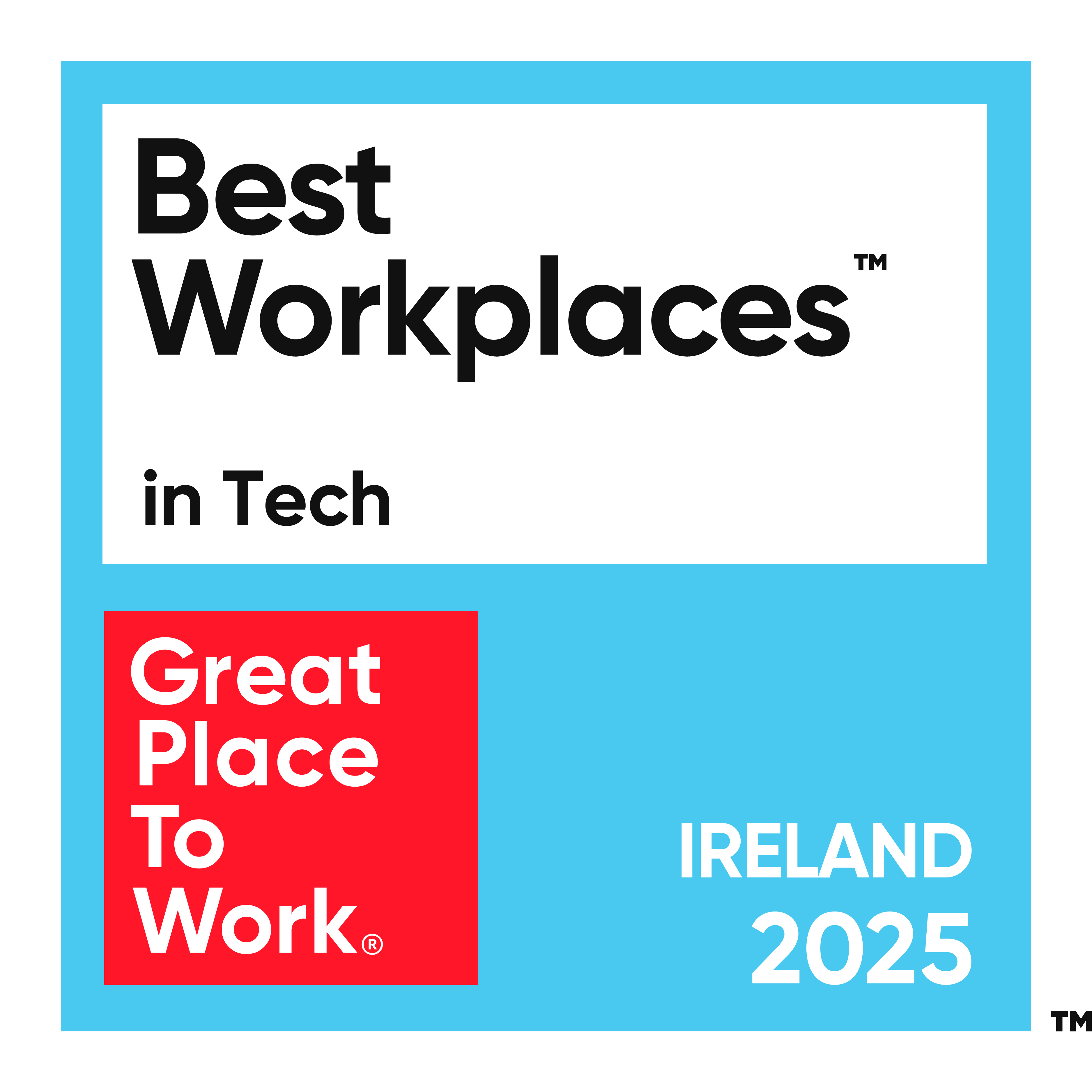 GPTW Ireland's Best Workplaces in Tech 2025