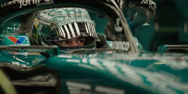 a person in a race car
