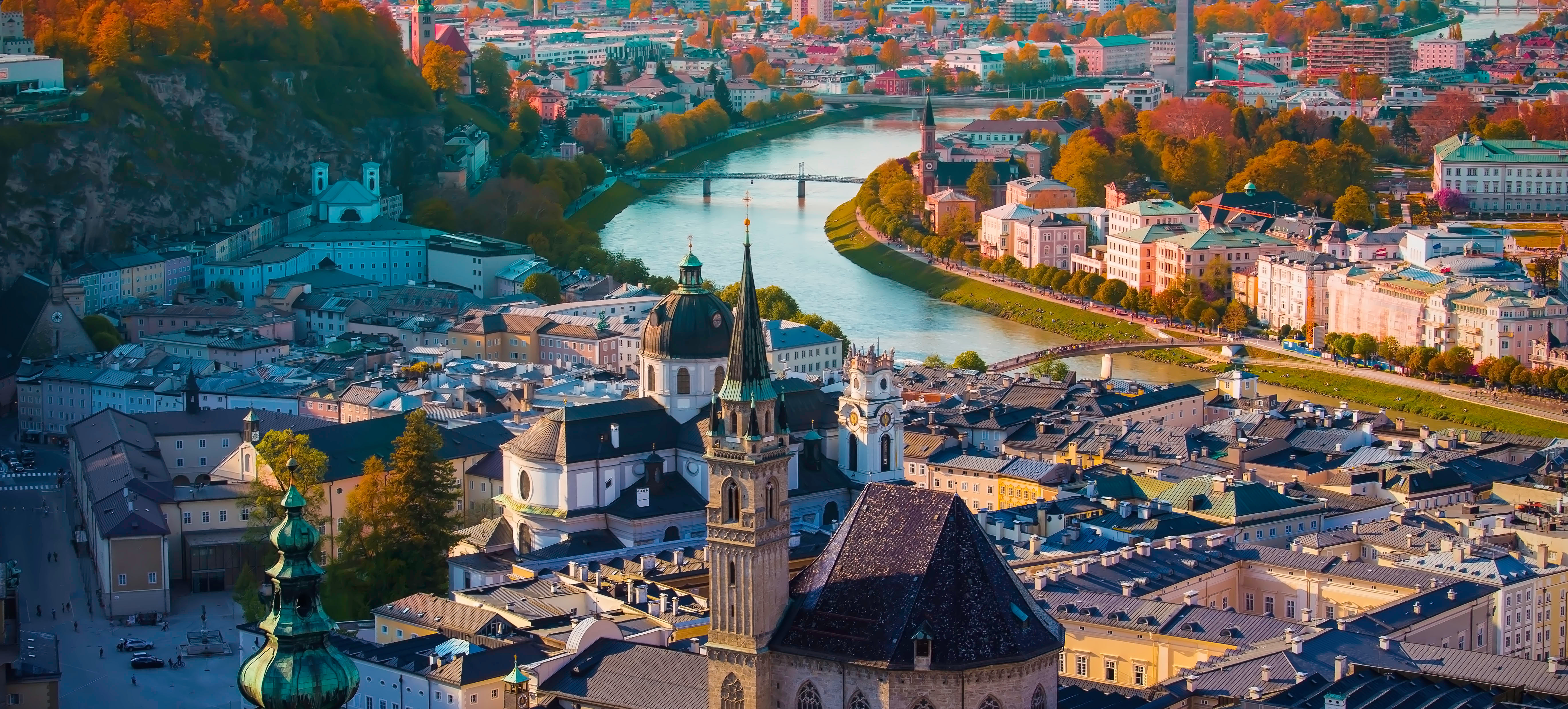 a river running through a city