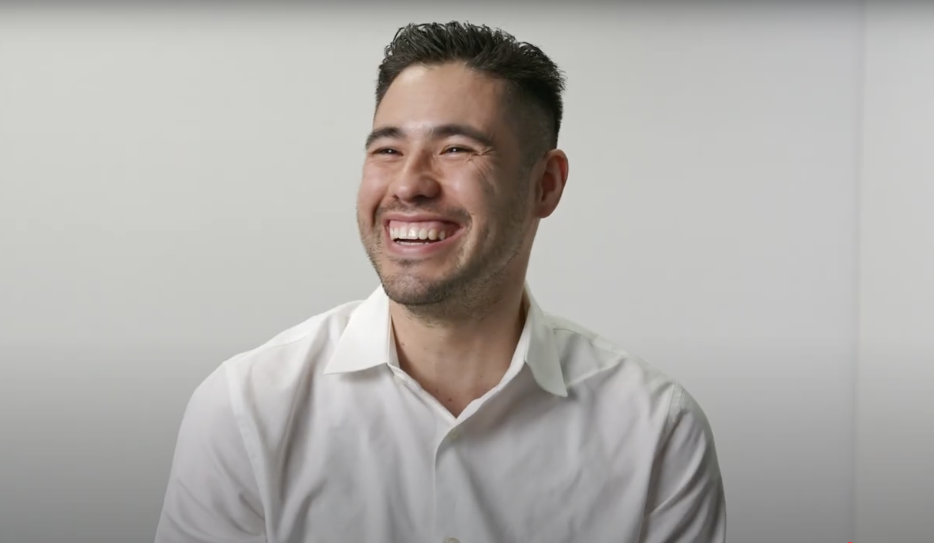 a person in a white shirt